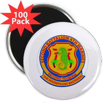 2B4M - M01 - 01 - 2nd Battalion 4th Marines - 2.25" Magnet (100 pack) - Click Image to Close